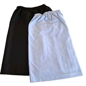 Two Vintage Alfred Dunner‎ Knit Straight Lined Skirts 16 Polyester Office Church